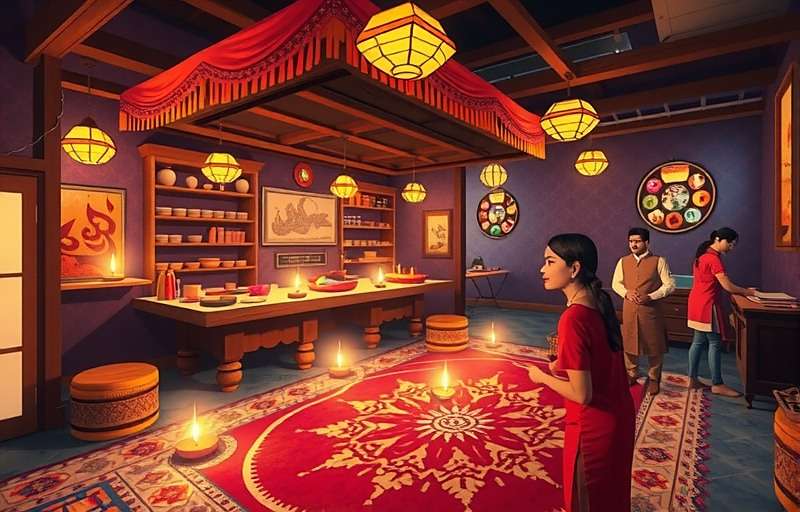 Garam Masala Expedition Diwali Celebration Garam Masala Expedition Diwali event showing a virtual market decorated with diyas, rangoli, and players exchanging festive spice gifts